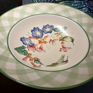Lenox Green and Cream Floral Plate